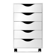 Load image into Gallery viewer, ( Don&#39;t Sell on Amazon ) Mobile Filing Storage File Vertical Wood Cabinet with Wheel Lockable Casters;  5-Drawer;  24&#39;H
