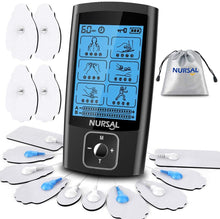 Load image into Gallery viewer, NURSAL Dual Channel EMS TENS Unit 24 Modes Muscle Stimulator for Pain Relief &amp; Muscle Strength,14 Pcs Electrode Pads
