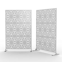 Load image into Gallery viewer, 6.5 ft. H x 4 ft. W Laser Cut Metal Privacy Screen, 24&quot;*48&quot;*3 panels
