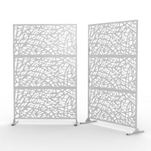 Load image into Gallery viewer, 6.33 ft. H x 3.93 ft. W Laser Cut Metal Privacy Screen;  24&quot;*48&quot;*3 panels
