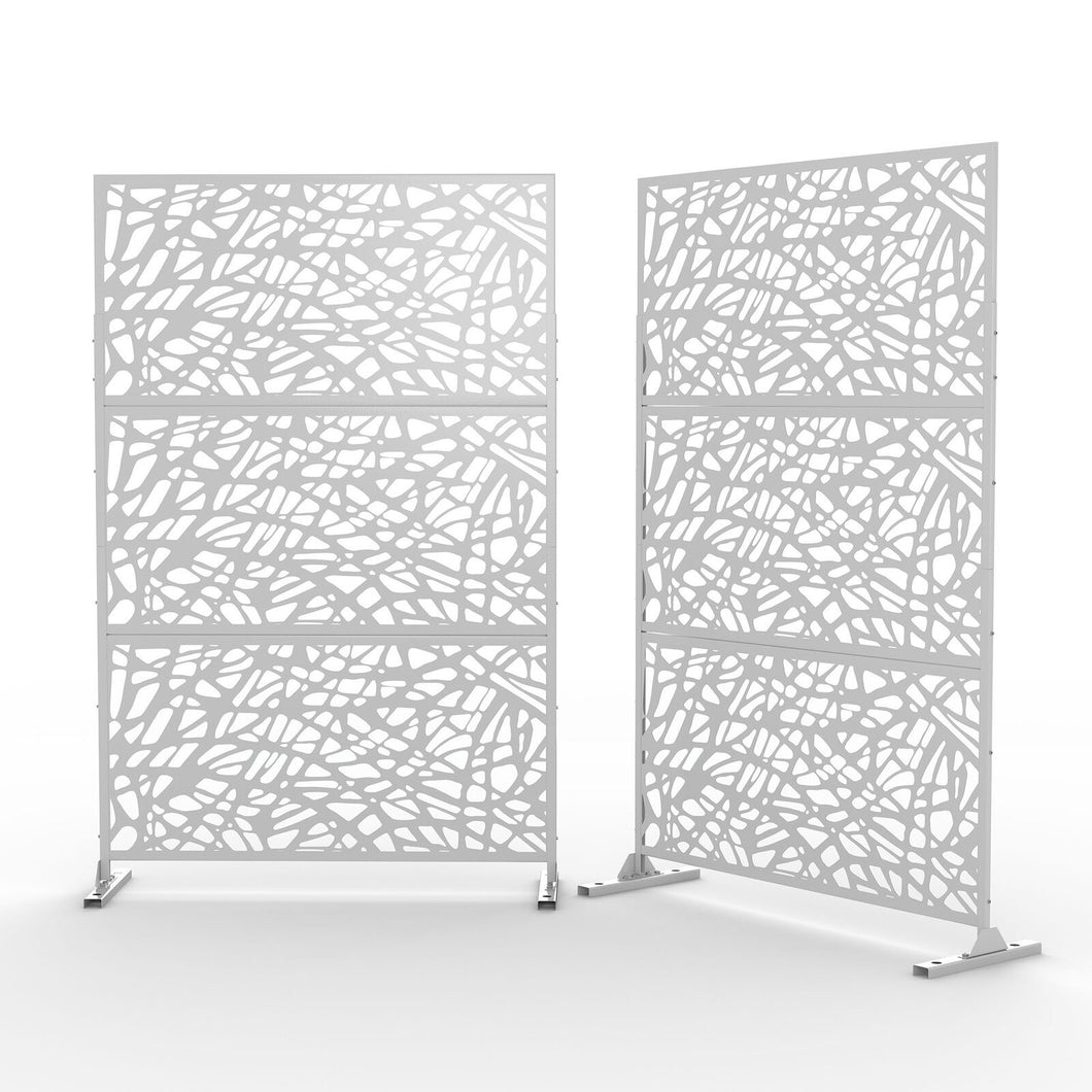 6.33 ft. H x 3.93 ft. W Laser Cut Metal Privacy Screen;  24