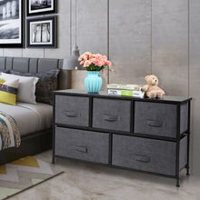 Load image into Gallery viewer, 2-Tier Storage Dresser with 5 Non-woven Fabric Drawers for Living Room, Bedroom and Entryway
